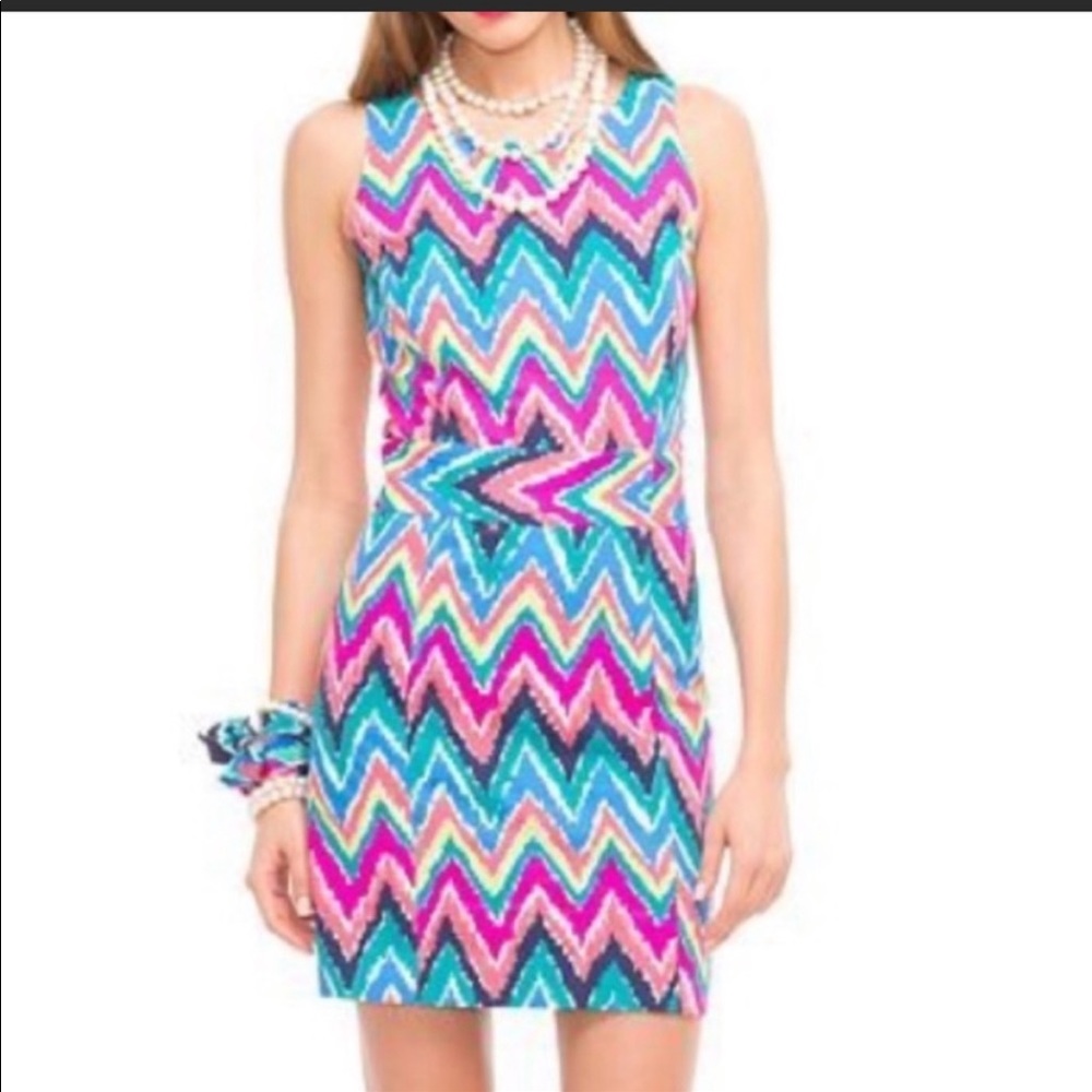 Lilly Pulitzer Multi Hearts a Flutter Dress,EUC, 8